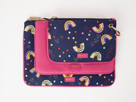 3 Piece Rainbow Print Multi Use Bags Hot on Sale