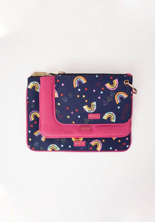 3 Piece Rainbow Print Multi Use Bags Hot on Sale