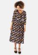 Starossaurus Cosmic Dinosaur Print Midi Dress Supply