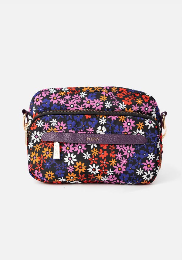 Black Ditsy Floral Print Cross Body Bag Online Hot Sale