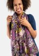 Purple Butterfly Print Scarf on Sale