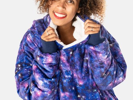 Popsy Pop-On Oversize Galaxy Print Hoodie Cheap