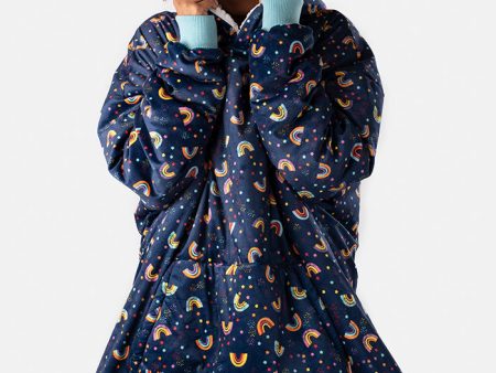 Popsy Pop-On Oversize Rainbow Print Hoodie Online