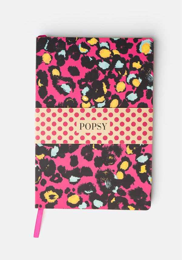 Popsy Pink Animal Print Notebook Online