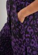 Amari Purple Animal Print Pull On Wide Leg Culotte Trouser Online Hot Sale