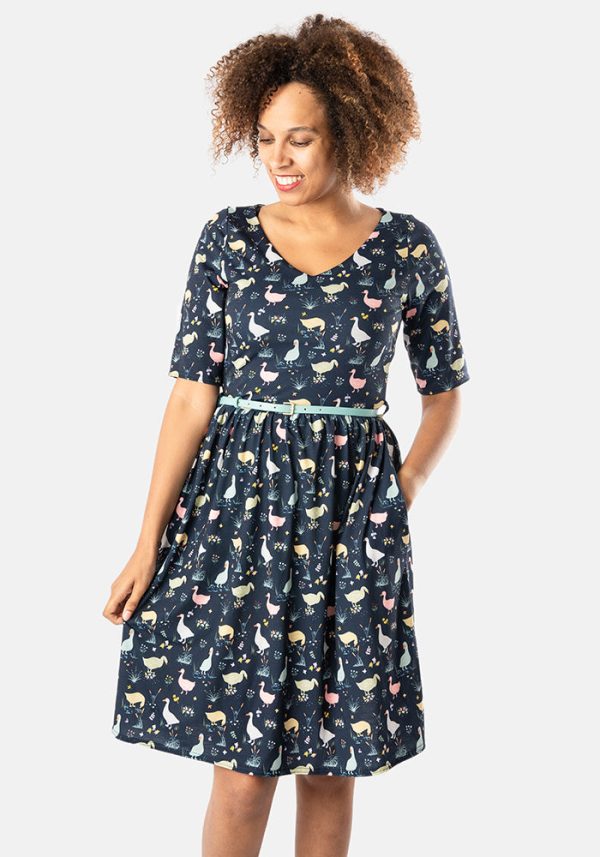 Dewey Puddle Duck Print Dress Cheap