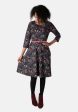 Samantha Black & Pink Floral Dress Online Sale