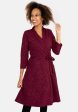 Bordeaux Wine & Silver Glitter Dress For Cheap