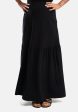 Asa Black Tiered Hem Maxi Skirt For Cheap