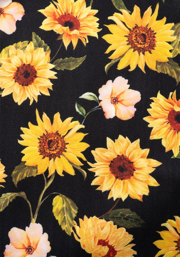 Tamar Black Sunflower Print Pinafore on Sale