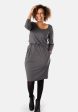 Constance Grey Blouson Dress on Sale