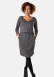 Constance Grey Blouson Dress on Sale