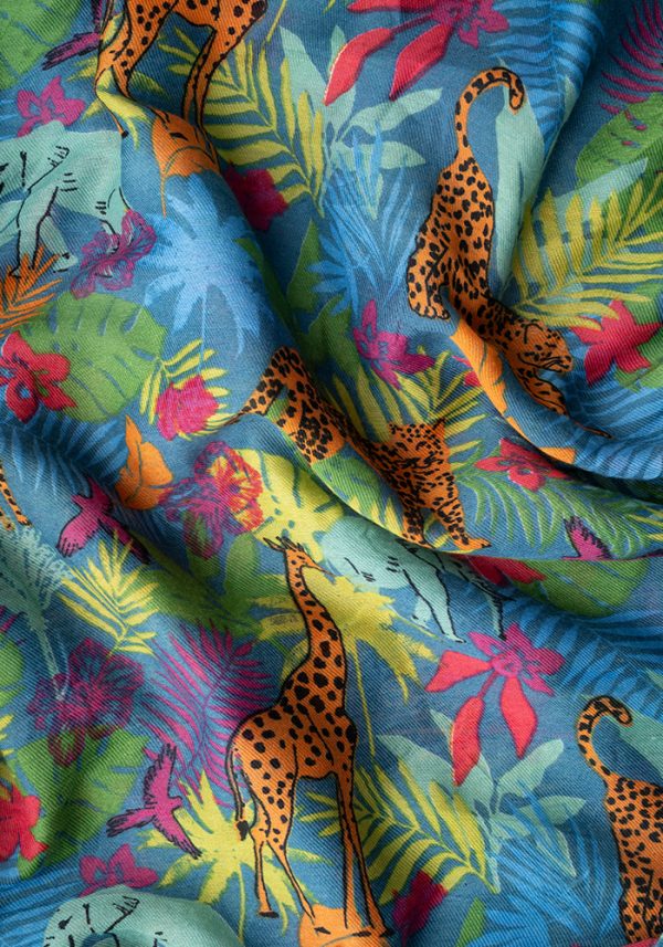 Summer Animals Print Scarf For Sale