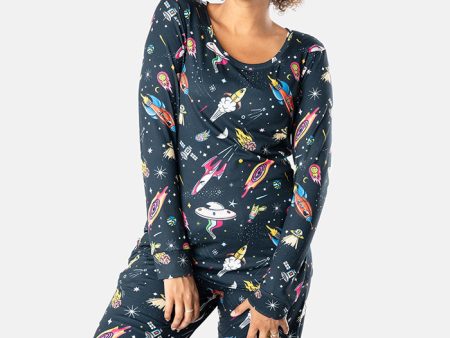 Super Nova Spaceships Print Pyjama Set Hot on Sale