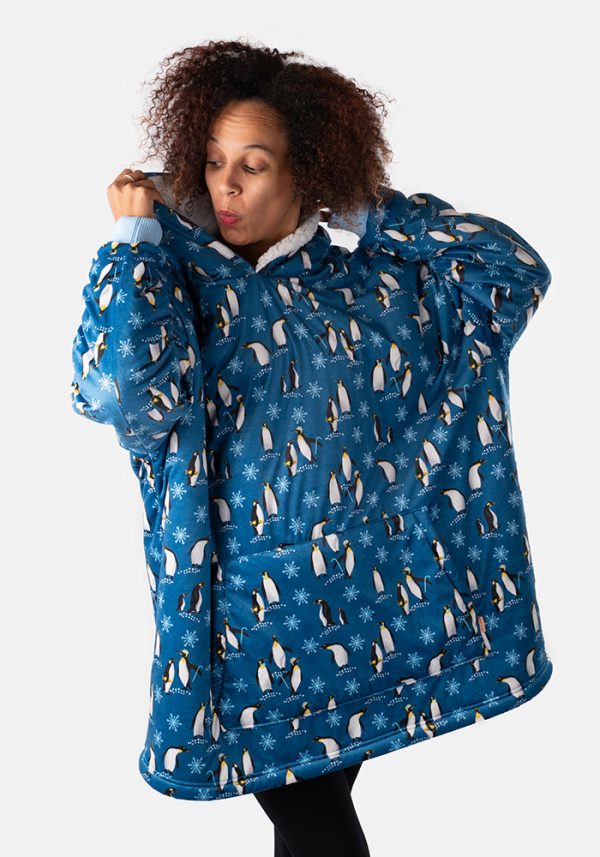 Popsy Pop-On Oversize Penguin Print Hoodie Online Hot Sale