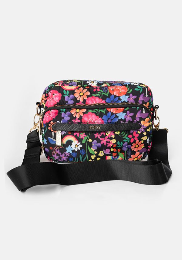 Rainbow Floral Print Cross Body Bag Cheap