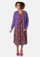 Purple Cable Sleeve Cardigan Discount