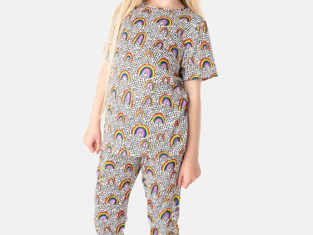 Children s Rainbows Print Pyjama Set (Iria) Online Hot Sale