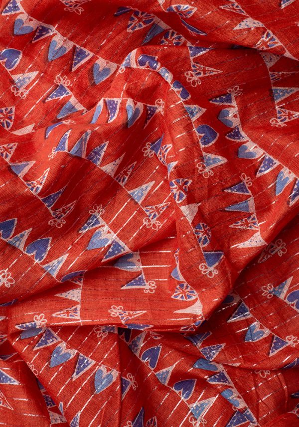 Red Bunting Print Scarf Supply