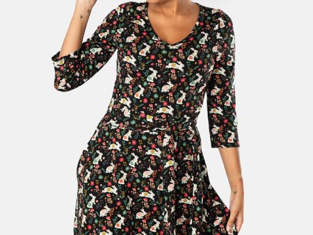 Kit Conversational Rabbit Print Cotton Dress For Discount