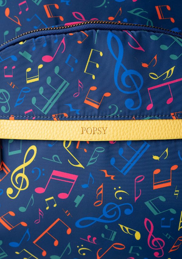 Musical Notes Print Rucksack Fashion