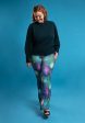 Tina Galaxy Print Full Leg Flare Trousers Online Sale