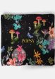 Large Midnight Botanical Print Towel Sale