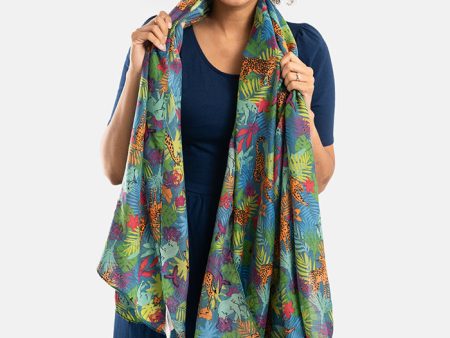 Summer Animals Print Scarf For Sale