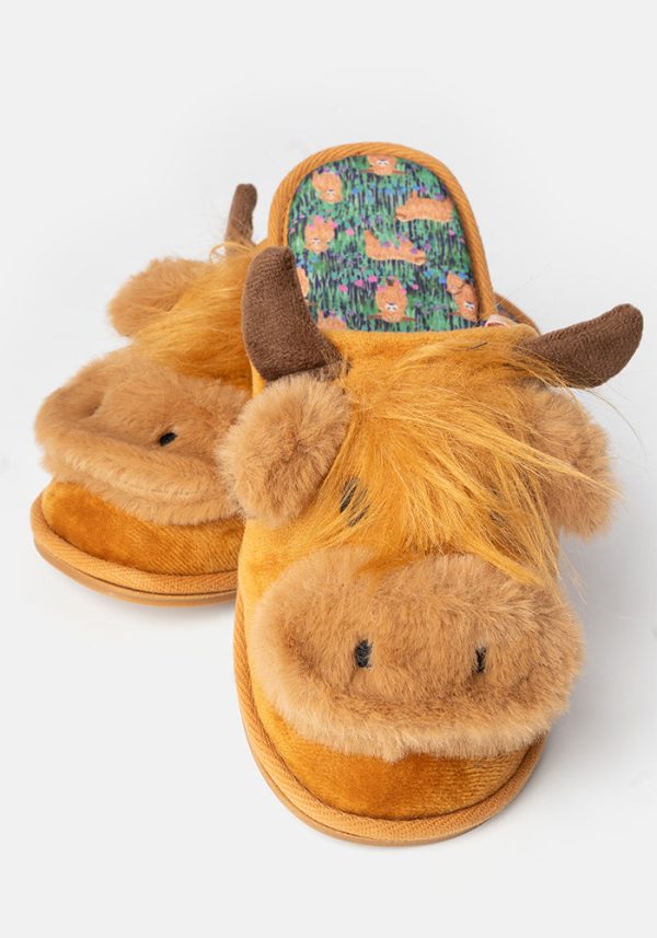 Highland Cow Mule Slippers Discount