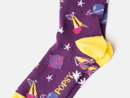 Purple Space Socks Sale