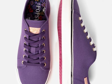 Purple Canvas Pumps For Discount