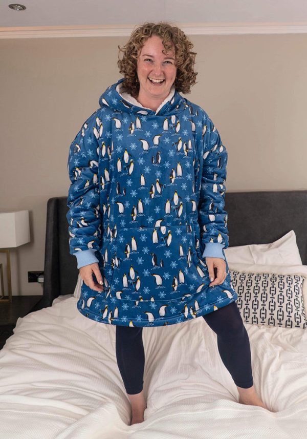 Popsy Pop-On Oversize Penguin Print Hoodie Online Hot Sale