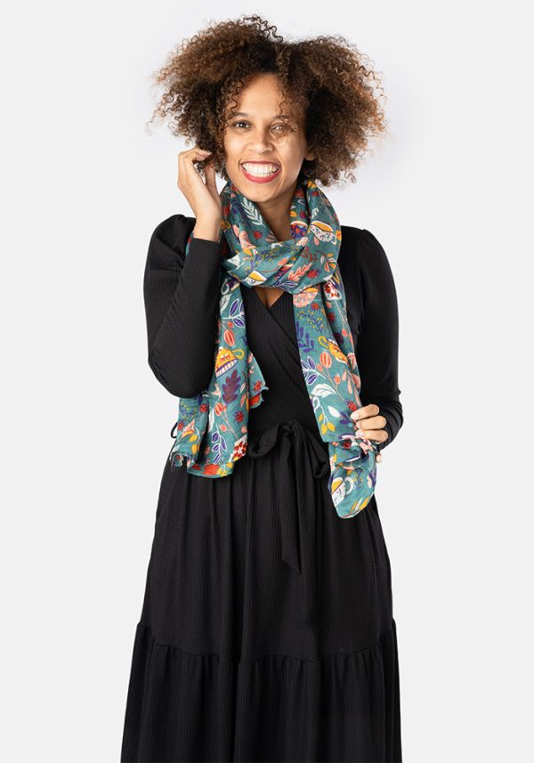 Tea Cups Print Scarf Online Hot Sale