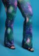 Tina Galaxy Print Full Leg Flare Trousers Online Sale