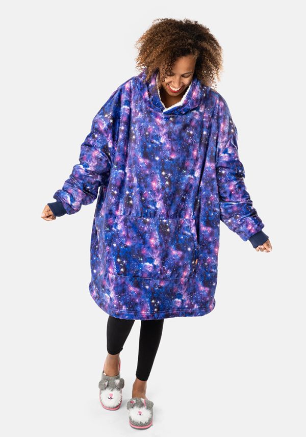 Popsy Pop-On Oversize Galaxy Print Hoodie Cheap