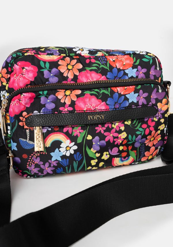 Rainbow Floral Print Cross Body Bag Cheap