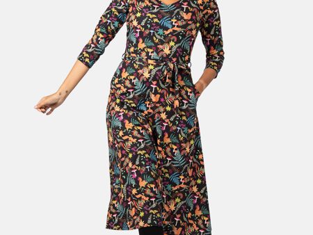 Dakota Woodland Rainbow Print Midi Dress Discount