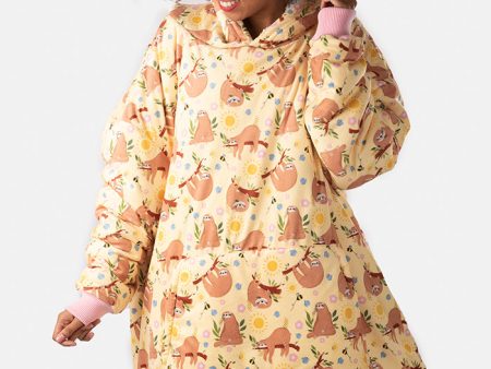 Popsy Pop-On Oversize Sloth Print Hoodie Online Sale