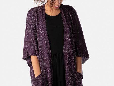 Purple & Silver Metallic Cardigan Supply