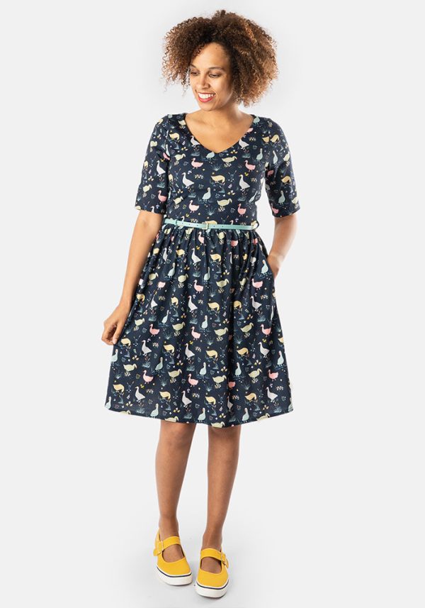 Dewey Puddle Duck Print Dress Cheap