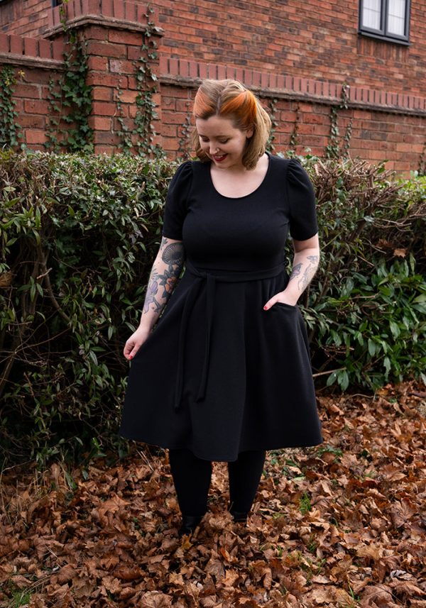 Becca Plain Black Full Skirt Dress Online Sale