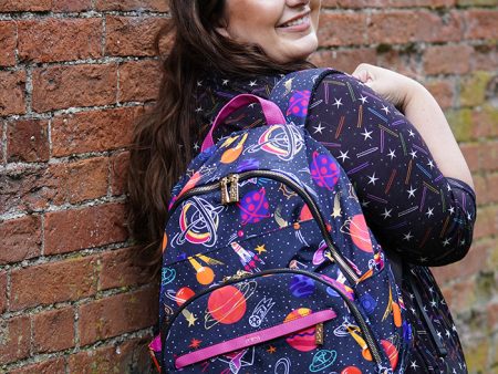 Navy Space Print Rucksack Online Sale