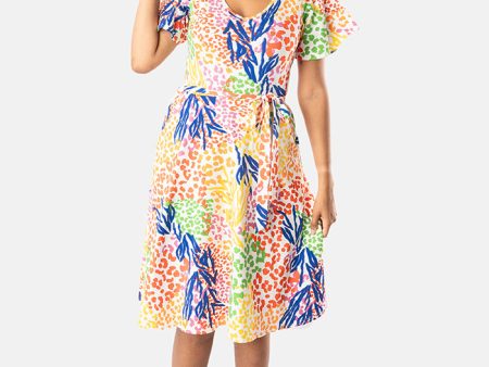 Ariah Bright Patchwork Print Cotton Dress Online