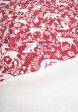 Red Winter Woodland Print Jumbo Bath Sheet Sale