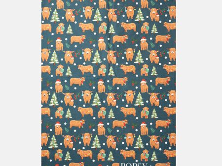 Christmas Cows Print Hand Towel For Cheap