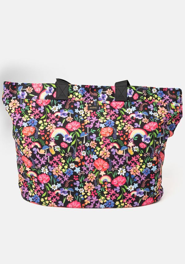 Rainbow Floral Print Beach Bag on Sale