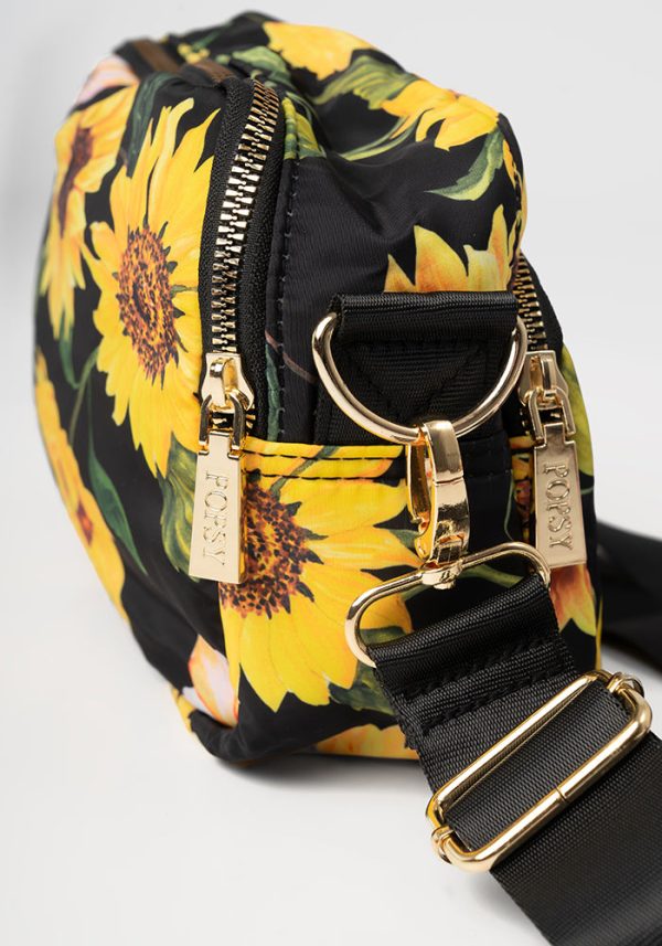 Sunflower Print Cross Body Bag For Sale