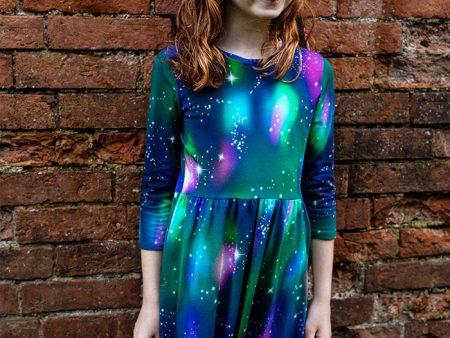 Children s Galaxy Print Cotton Dress (Astoria) Cheap