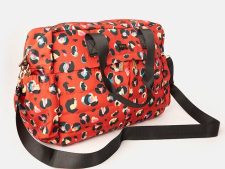 Red Animal Print Holdall For Discount