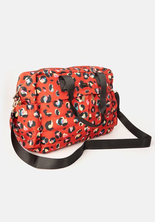 Red Animal Print Holdall For Discount